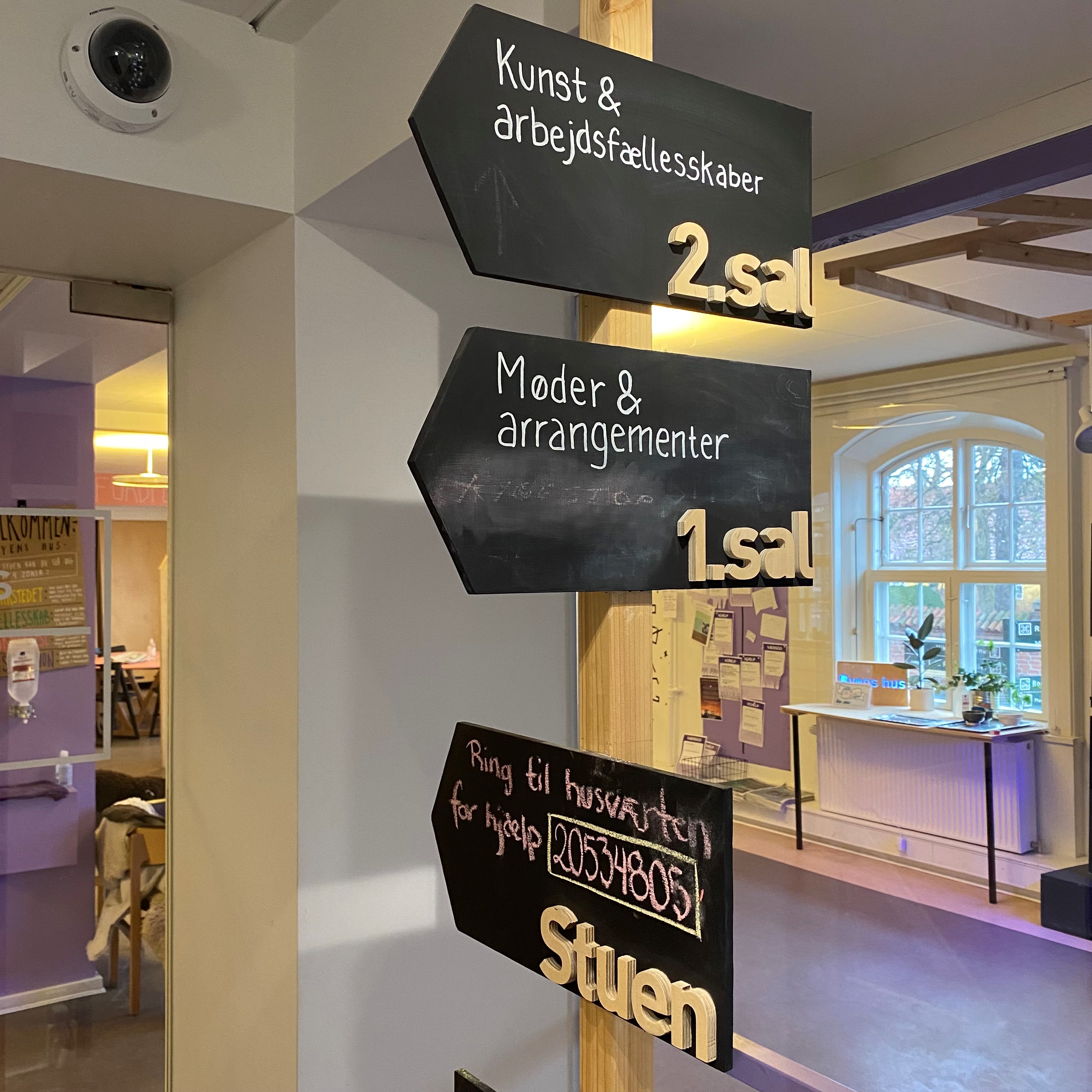 skilt til stuen